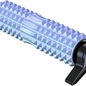 New Upgrade Bracket Foam Roller, 21 Inch Firm Deep Tissue Muscle Mass for Back Leg Pain & Sore Muscles (Blue)