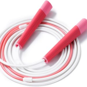 Kids Jump Rope with Silicone Comfortable Grips, Adjustable Tangle-Free Fitness Skipping Rope for kids girls boys women and men,Training, Workout and Weight Loss