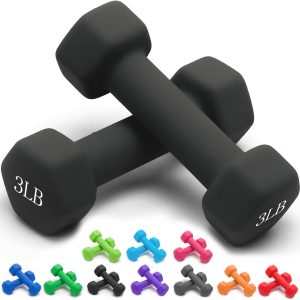 Dumbbells 10 Colors Options Compatible with Set of 2 Neoprene Dumbbells Set,1-15 LB, Anti-Slip, Anti-roll, Hex Shape