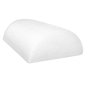 Full-Skin  Foam Roller For Muscle Restoration, Massage Therapy, Sport Recovery, And Physical Therapy. White, 6" x 12", Half-Round