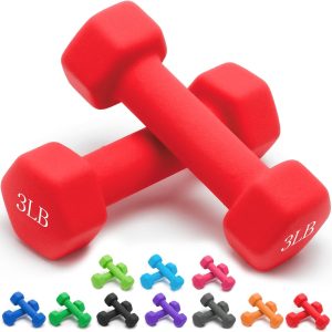 Dumbbells 10 Colors Options Compatible with Set of 2 Neoprene Dumbbells Set,1-15 LB, Anti-Slip, Anti-roll, Hex Shape