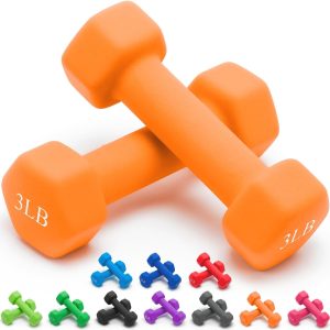 Dumbbells 10 Colors Options Compatible with Set of 2 Neoprene Dumbbells Set,1-15 LB, Anti-Slip, Anti-roll, Hex Shape