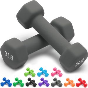 Dumbbells 10 Colors Options Compatible with Set of 2 Neoprene Dumbbells Set,1-15 LB, Anti-Slip, Anti-roll, Hex Shape