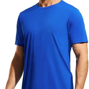 Men Athletic Running Shirts Quick Dry Short Sleeve UPF 50+ Sun Protection UV Fishing Hiking Workout T-Shirts