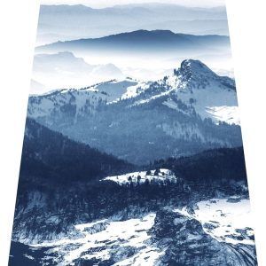 Printed Travel Yoga Mat-1/16 Inch Thick Non Slip Fitness Workout Mat with Carrying Bag, Foldable Lightweight Suede & Natural Rubber Yoga Mat for Yoga Pilates and Fitness 72" L x 24" W x 1.5mm