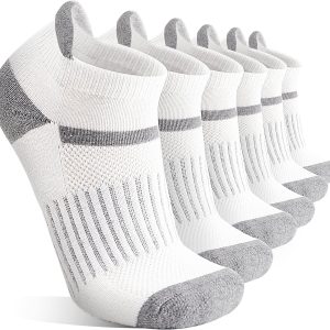 6 Pairs  Wool Ankle Running Hiking Socks Compression Support Breathable Thick Cushion No Show Socks for Women Men